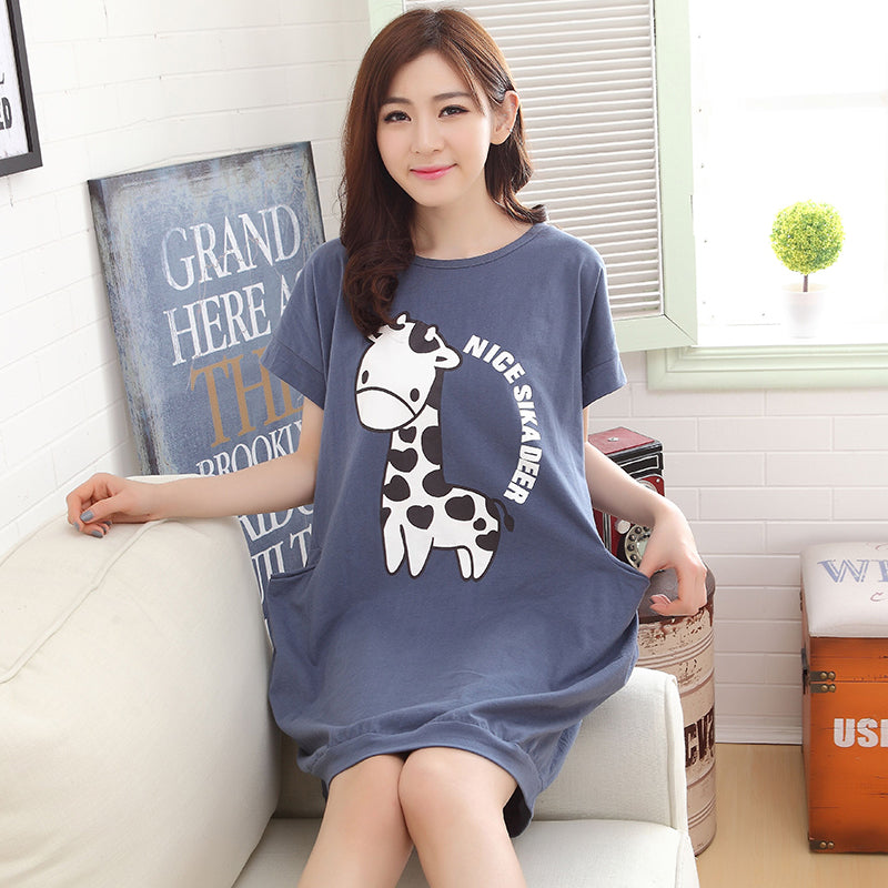 Happy Kitty Nightie Sleep Shirt - Theone Apparel