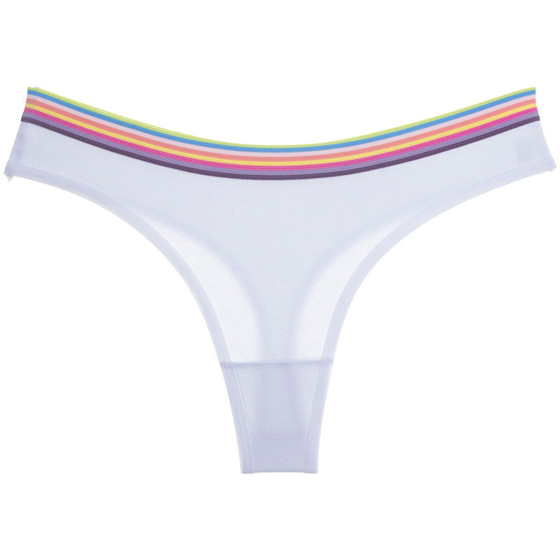 Hip Strap Ruffle Top Thong-White-Theone Apparel