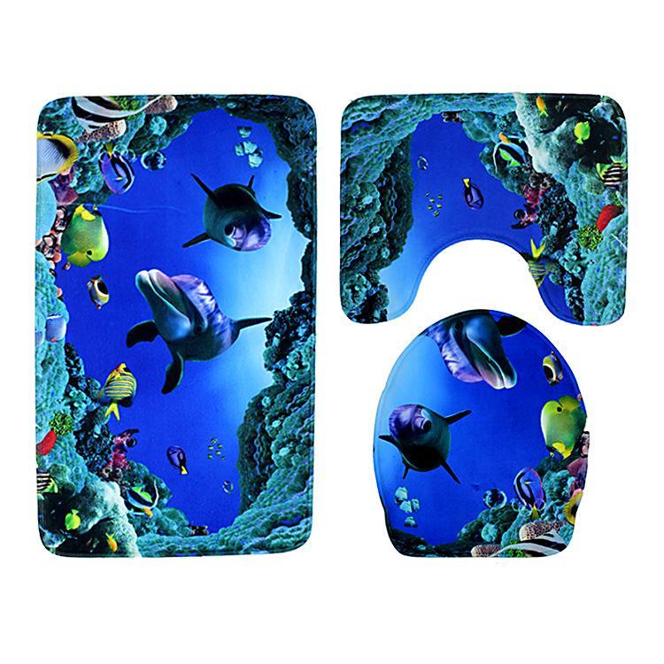 In the Wild Animal Print Bath Mat Set