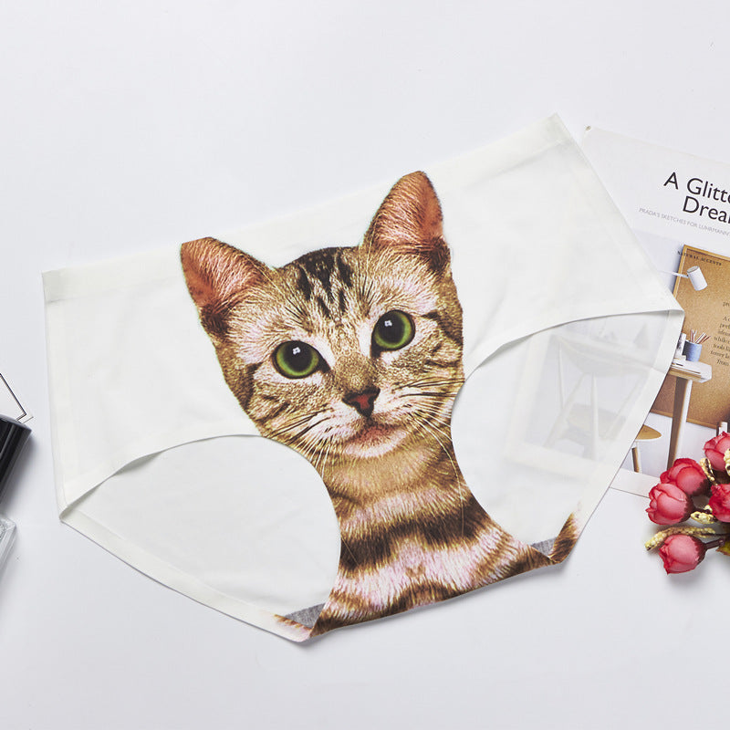 Kitty Connoisseur Novelty Panty-White-Theone Apparel