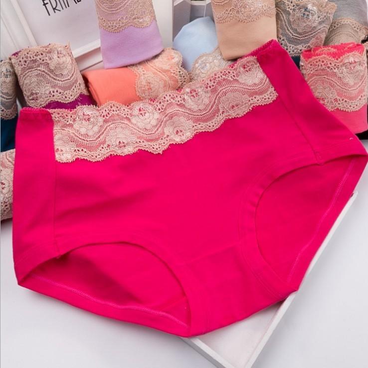 Lace Top High Rise Hipster Panty-Rose Red-Theone Apparel