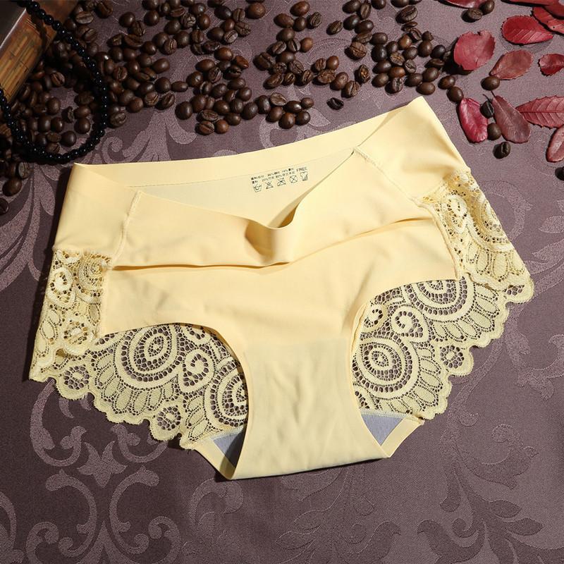 Lacy Bum Smooth Feel Hipster Panty-Yellow-Theone Apparel