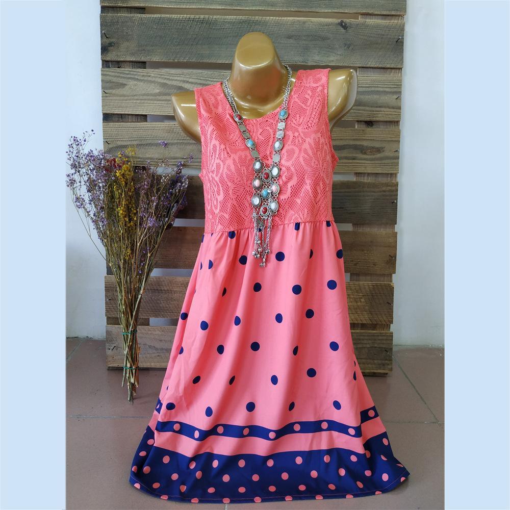 Vestido de verano sin tirantes Lacy Dots