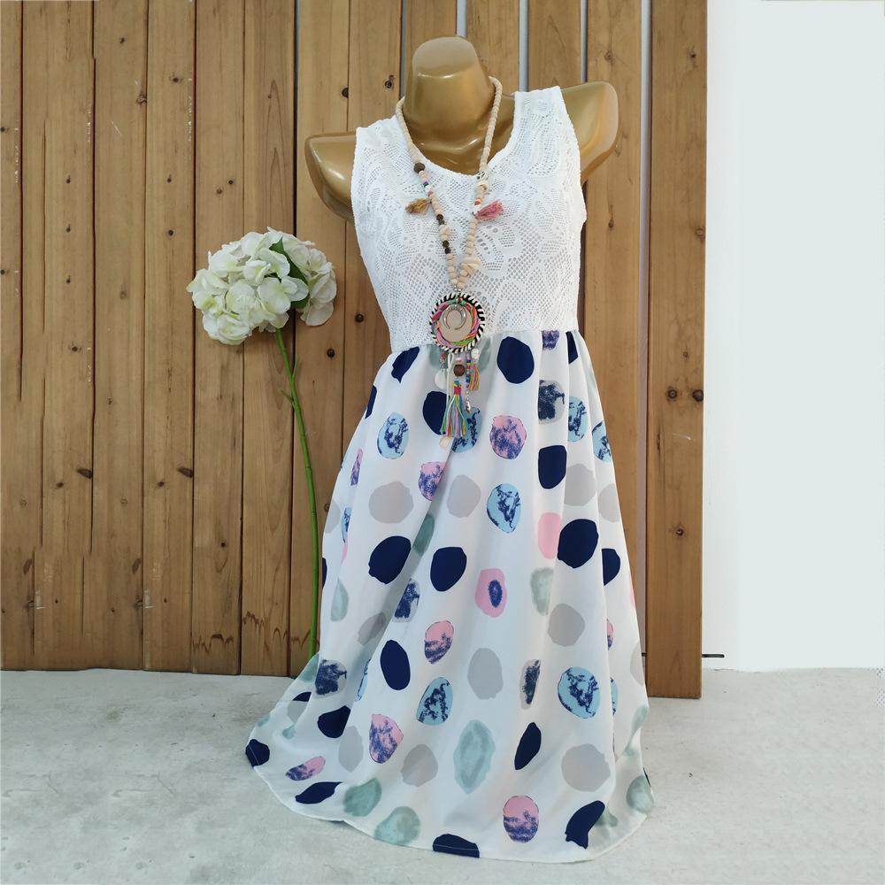 Vestido de verano sin tirantes Lacy Dots