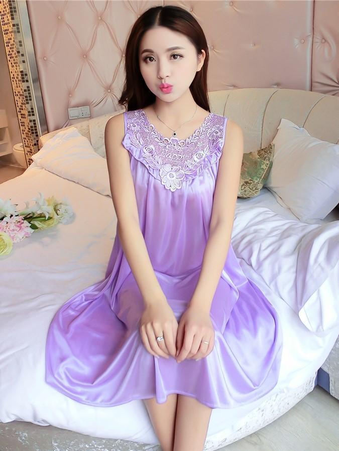 Ruffles & Lace Long Nightie Dress