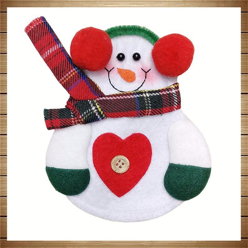 Lovely Happy Snowman Tableware Holder