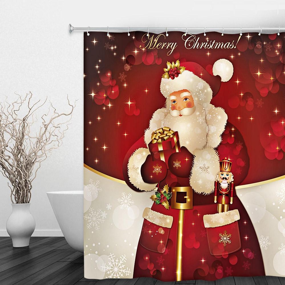 Merry Christmas Santa Shower Curtain