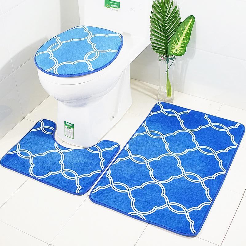 Modern Greek Link Bath Mat Set