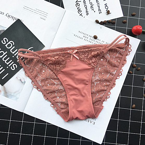 Lace Back Mesh Front String Waistband