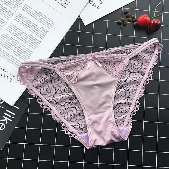 Lace Back Mesh Front String Waistband