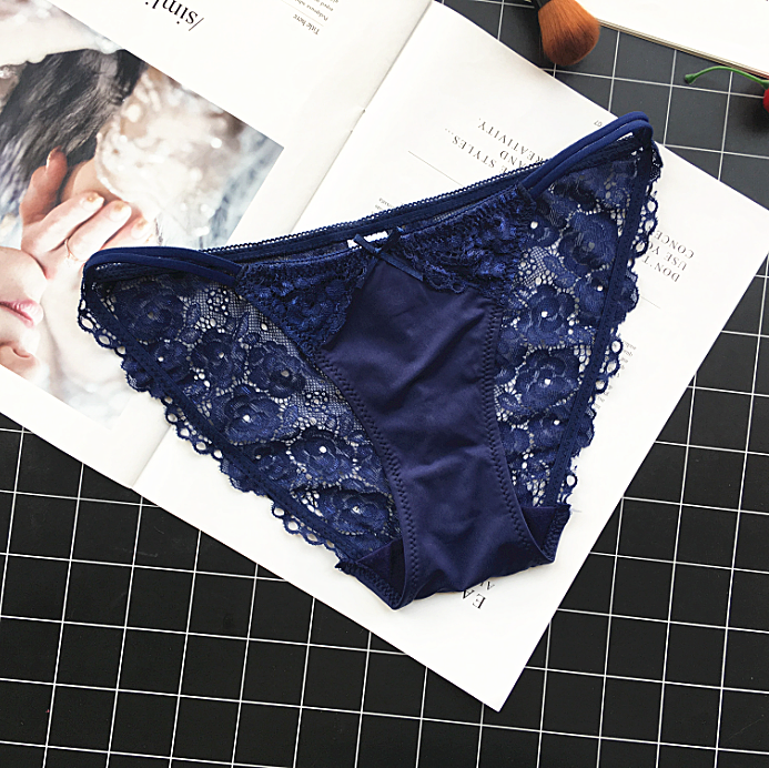 Lace Back Mesh Front String Waistband