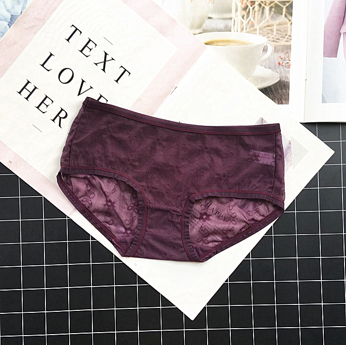 Bragas de Malla Transparente con Delicados Detalles Florales