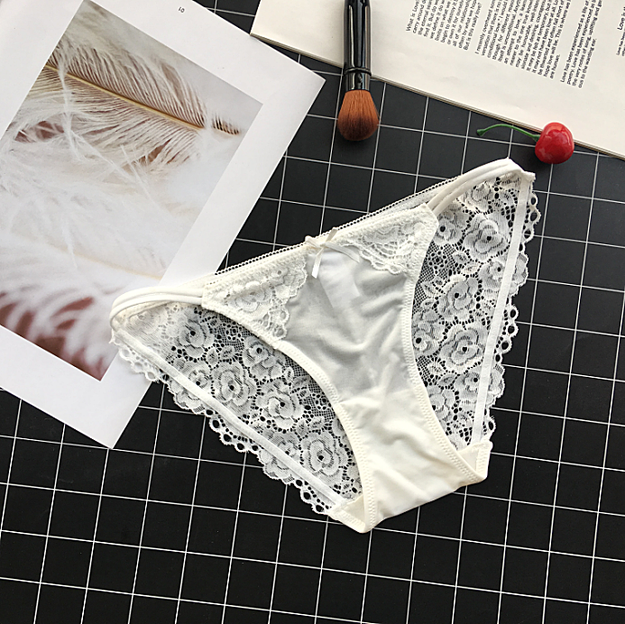 Lace Back Mesh Front String Waistband