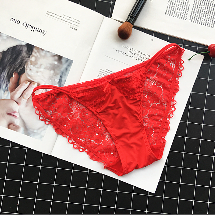 Lace Back Mesh Front String Waistband