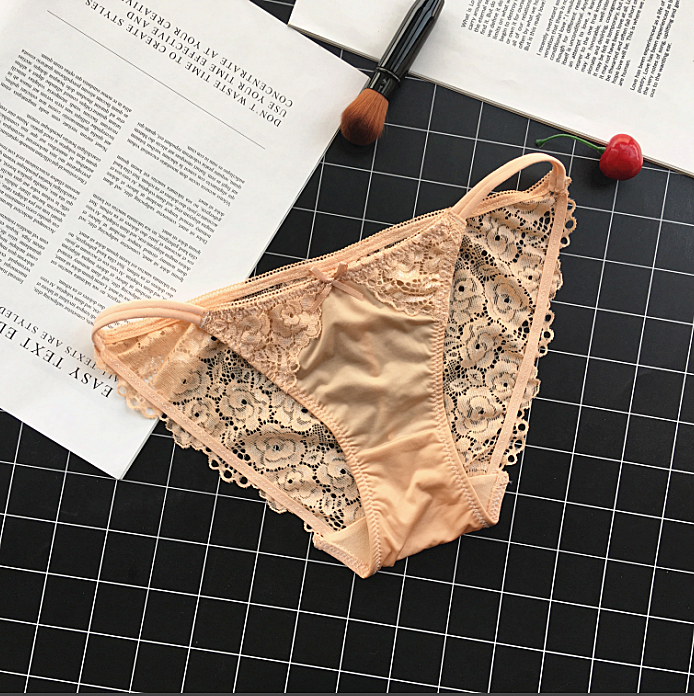 Lace Back Mesh Front String Waistband