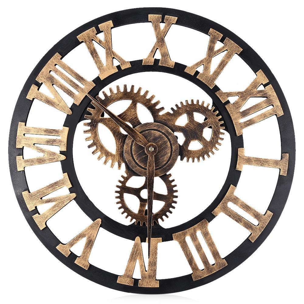 Oversized 3D Gear Design Wall Clock