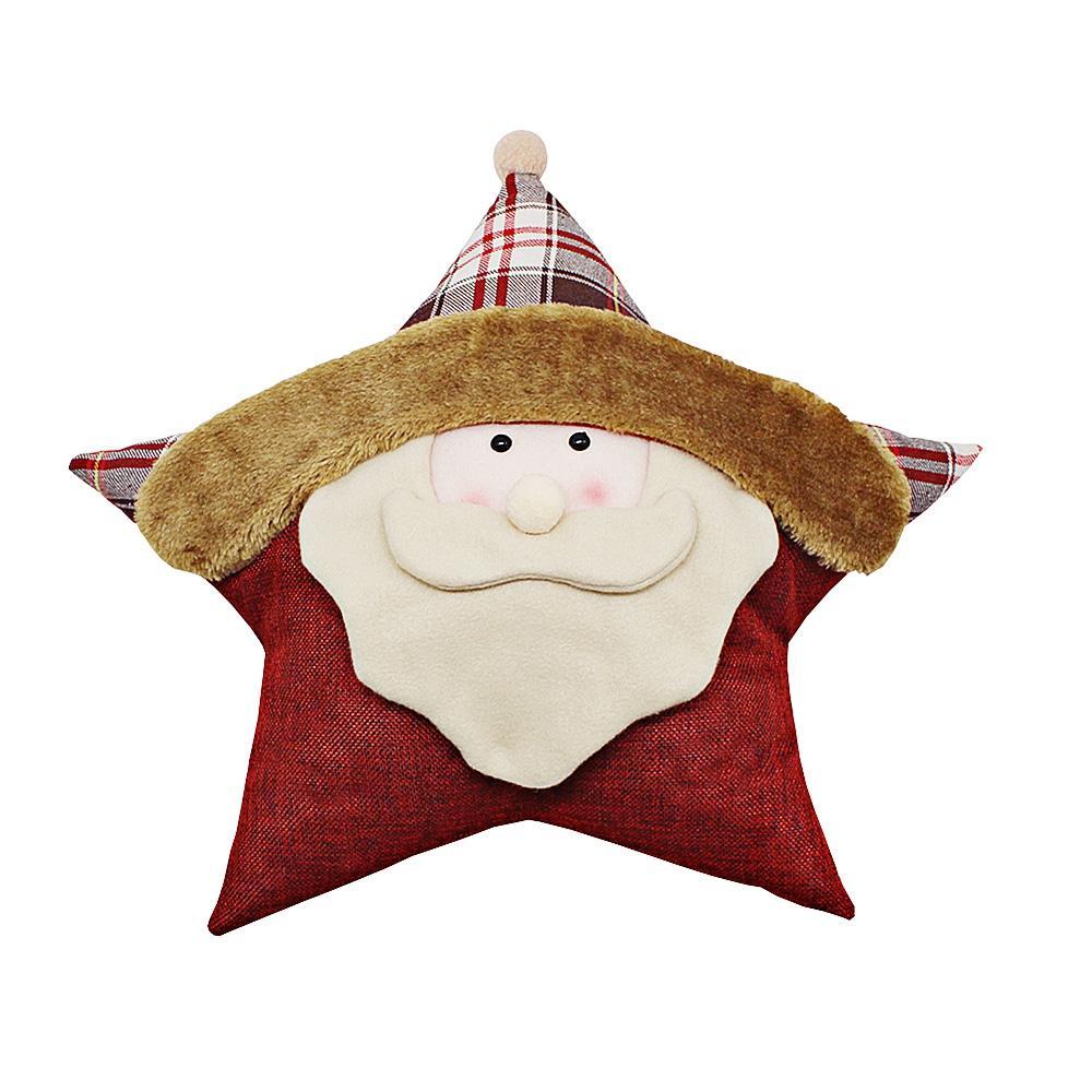 Pentagram Shaped Snowman Throw Pillow 