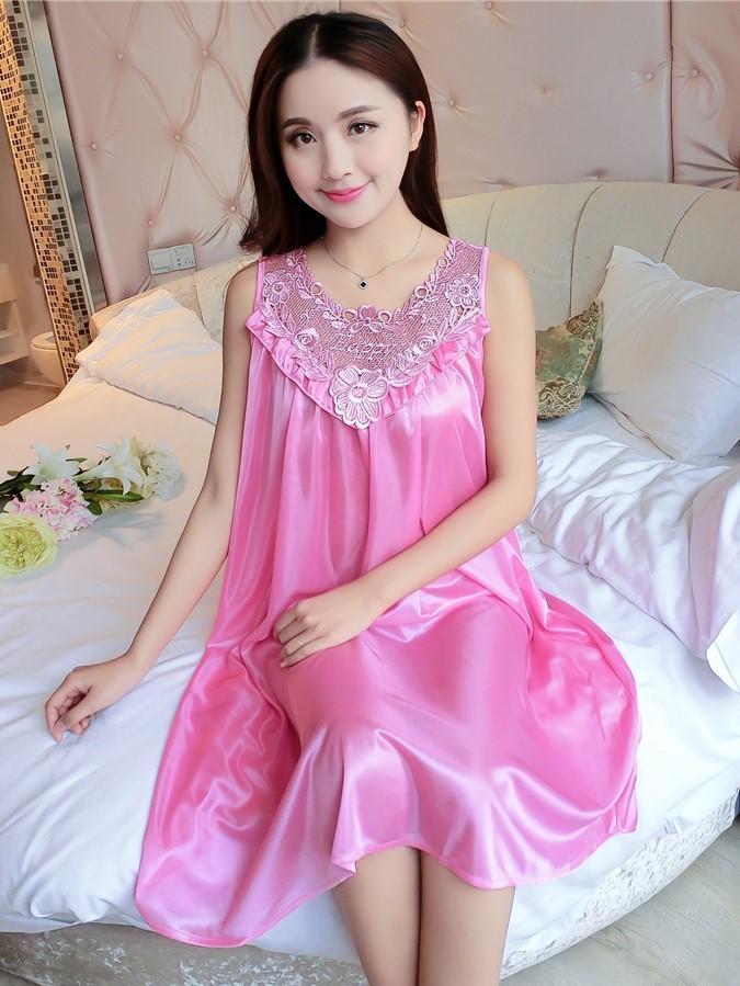 Ruffles & Lace Long Nightie Dress