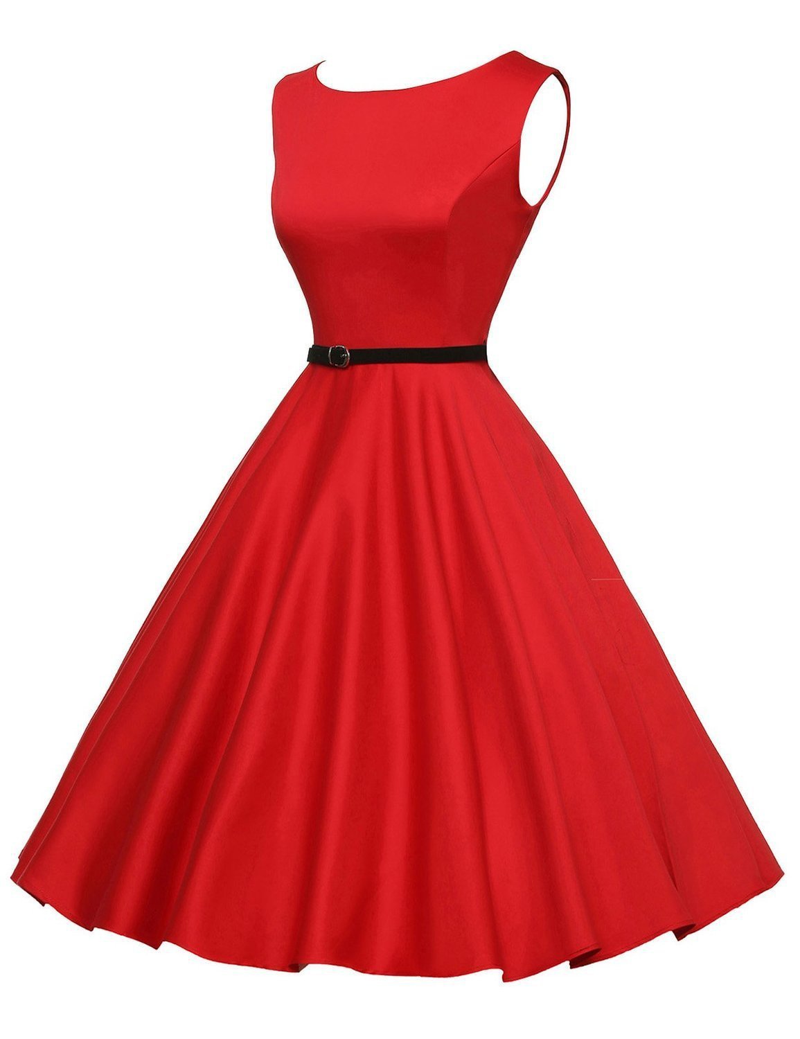 Vestido de cocktail com cinto de persuasão prega