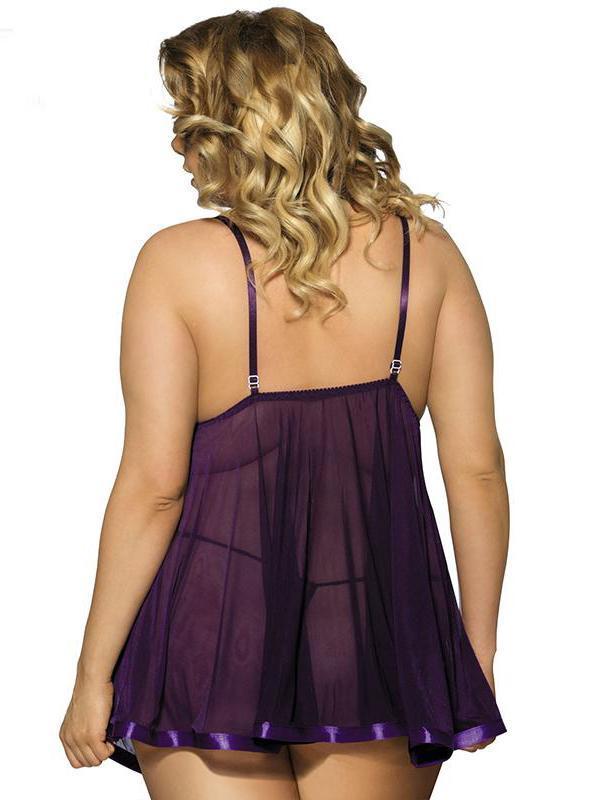 Plus Size Lingerie Babydoll Set - Theone Apparel