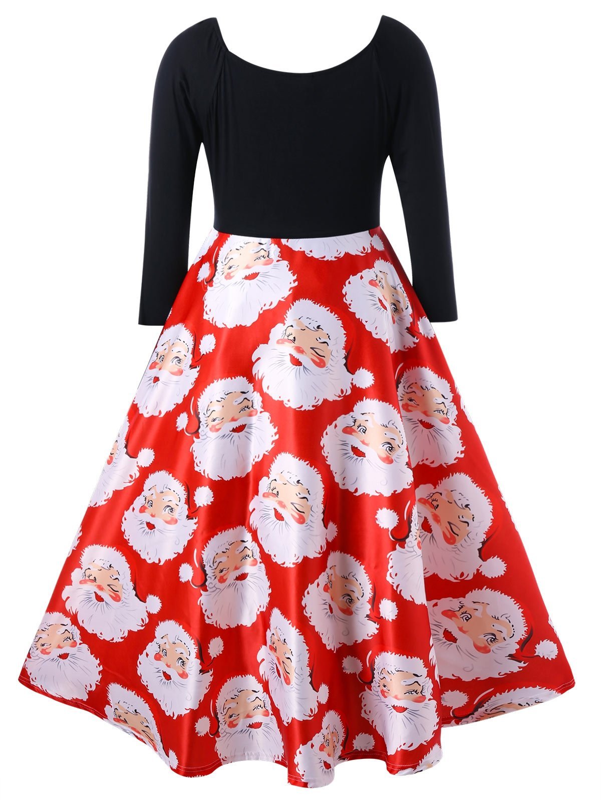 Plus Size Santa Claus Midi Dress