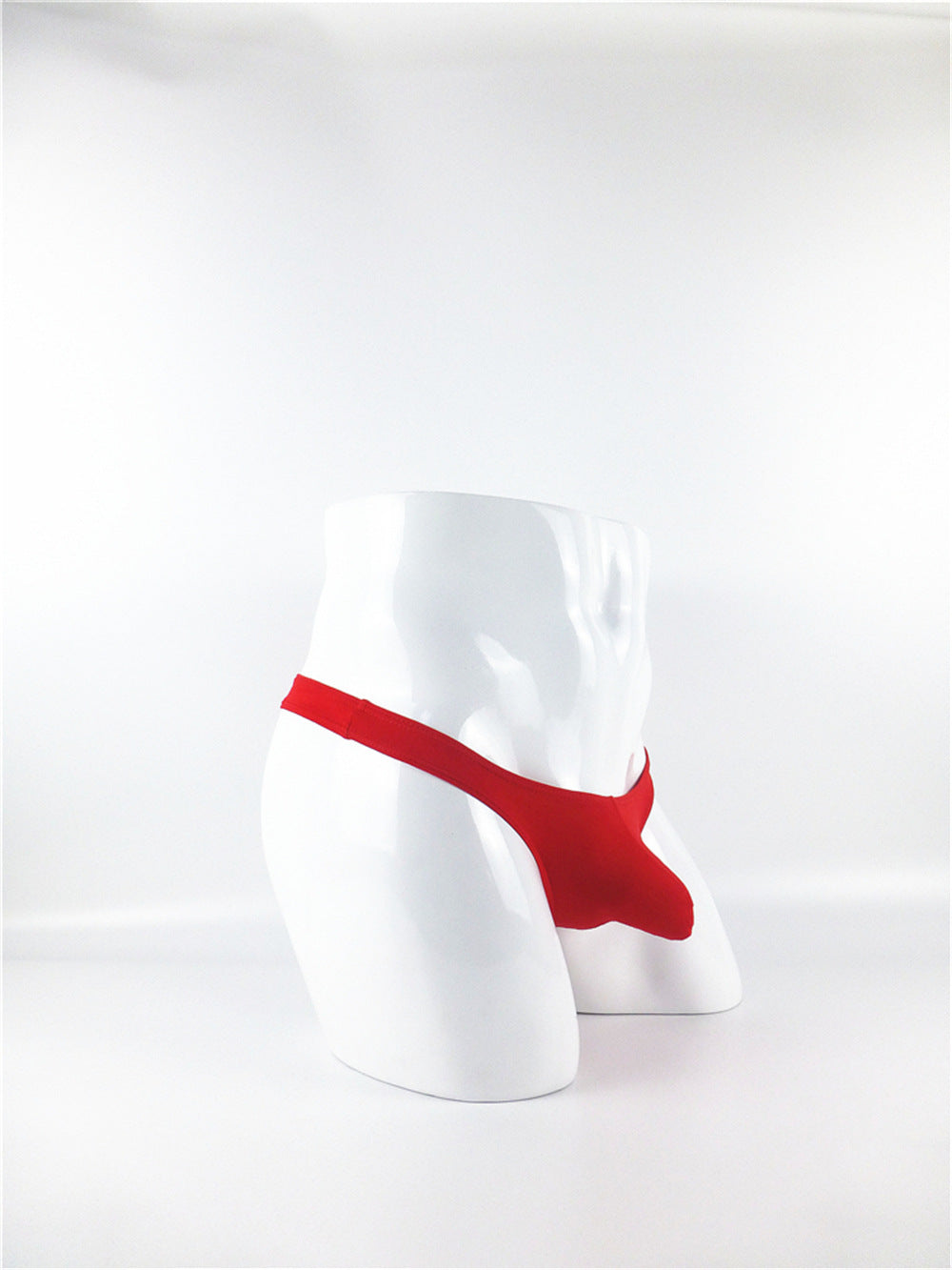 Pouch High-Cut Thong Briefs-Red-Theone Apparel