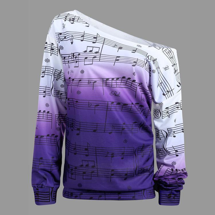 Maglione di note di musica ombre neon