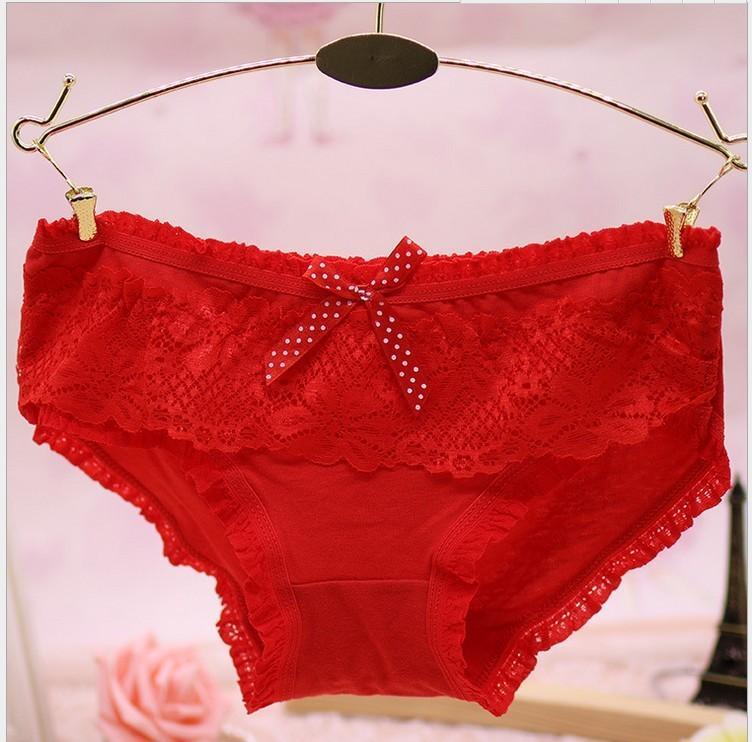 Girly kant en ruches bikini panty