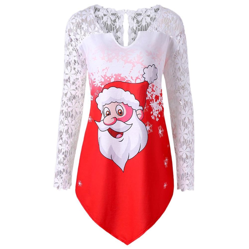 Plus Size Weihnachtsmann-Weihnachtshemd