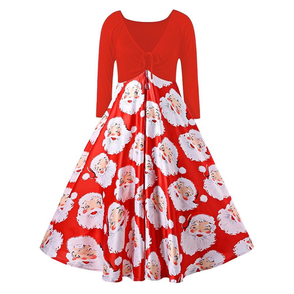 Plus size Santa Claus Midi -jurk