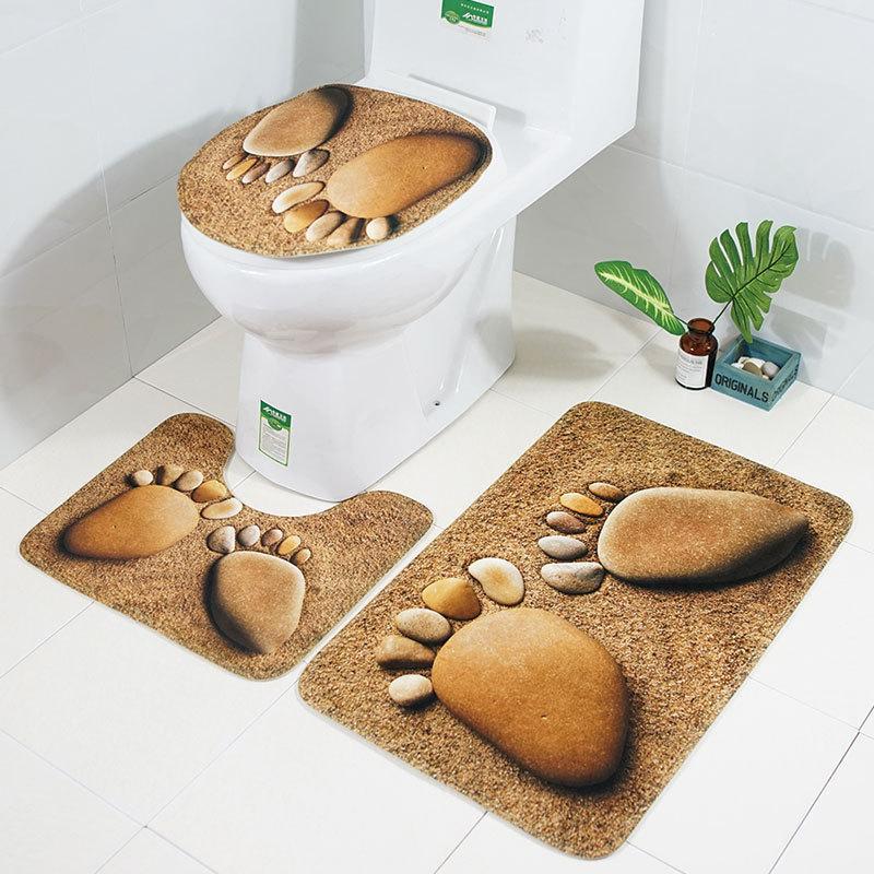 Rocks and Stone Bath Mat Set