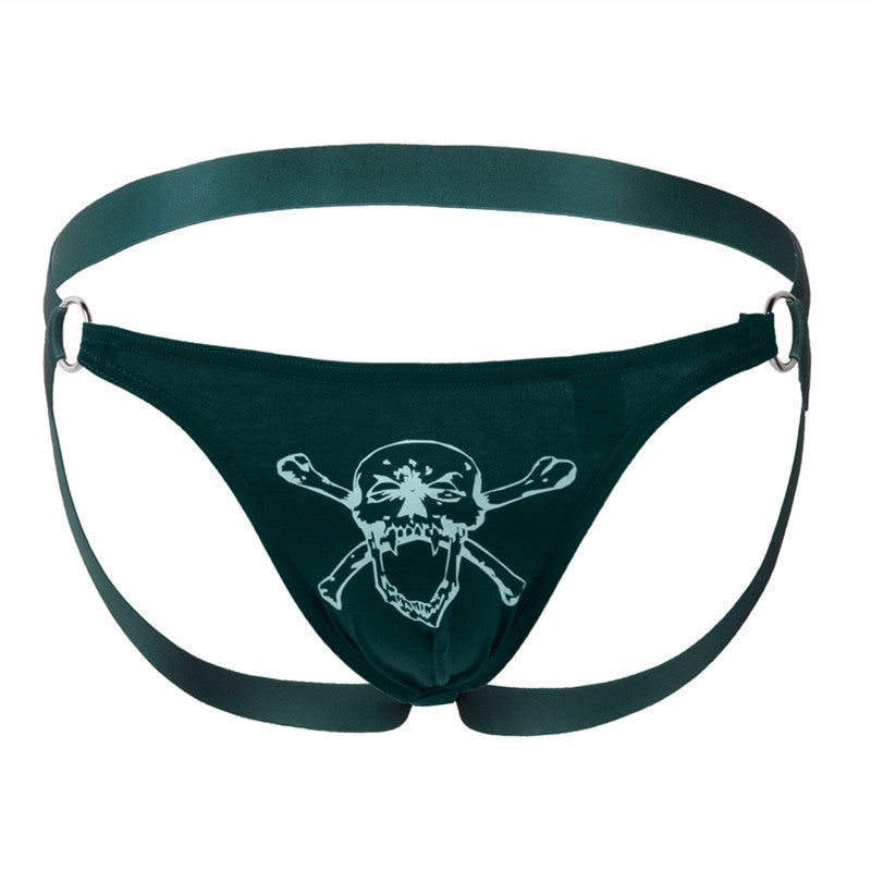 Ruffled Lace Skirt Thong Panty-Dark Green-Theone Apparel