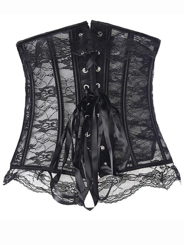 Ruffly Lace Pointed Corset - Theone Apparel