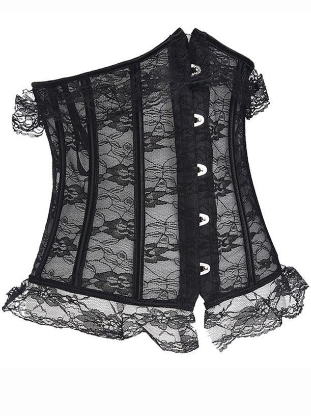 Ruffly Lace Pointed Corset - Theone Apparel