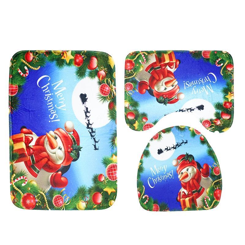 Santa Claus Pattern Bathroom Set