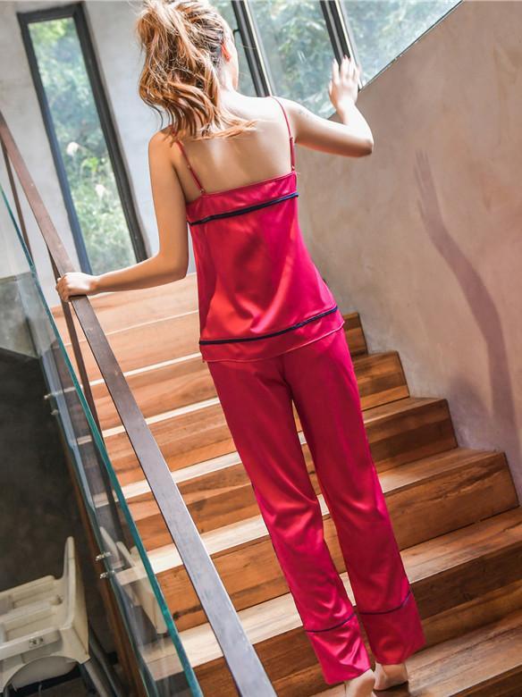 Satin Pants Nightwear Set - Theone Apparel