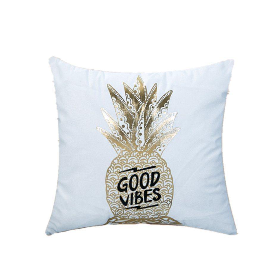 Scripted Gold Foly Pillow Cows