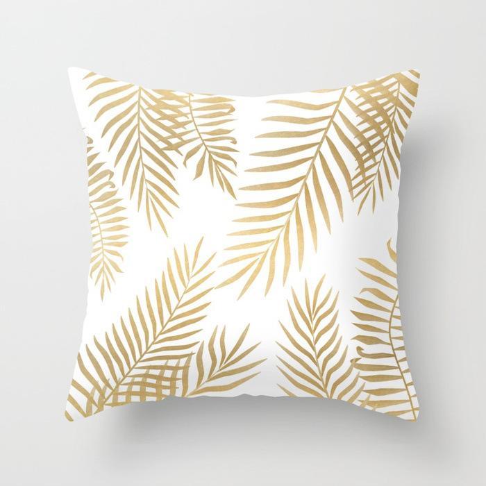 Scripted Gold Foly Pillow Cows