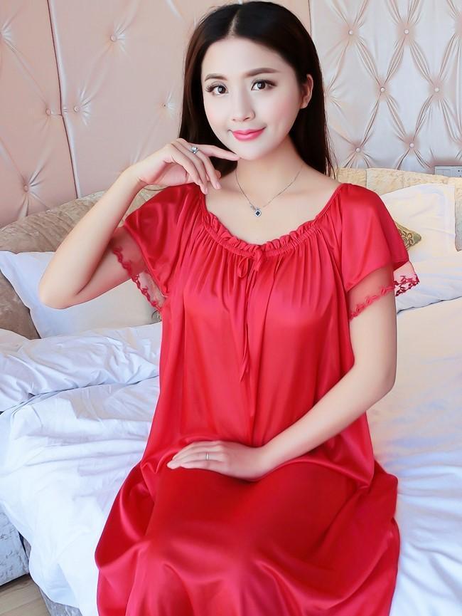 Silky Mesh Ruffle Nightgown - Theone Apparel