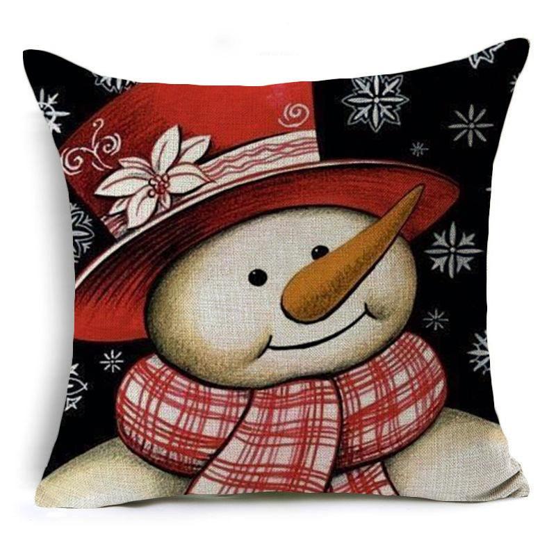 Smiling Snowman Holiday Pillow Cows