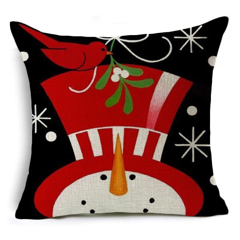 Smiling Snowman Holiday Pillow Covers