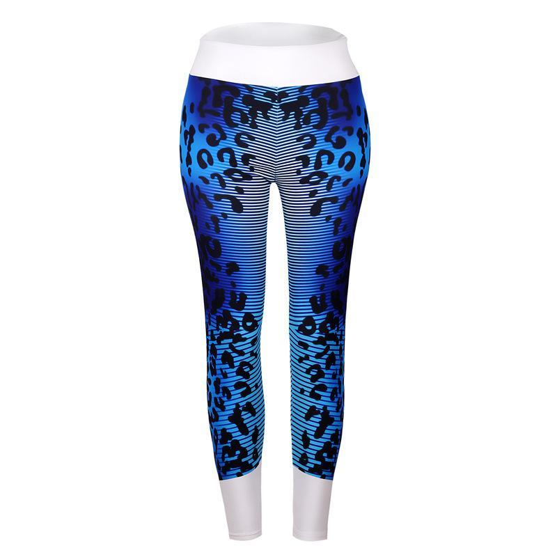 Sporty Cheetah Striped Gym Leggings