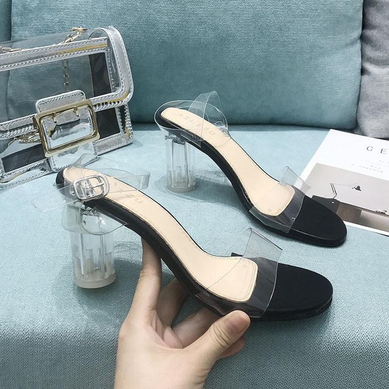 Transparent Clear Illusion Pump Heels-Black-Theone Apparel