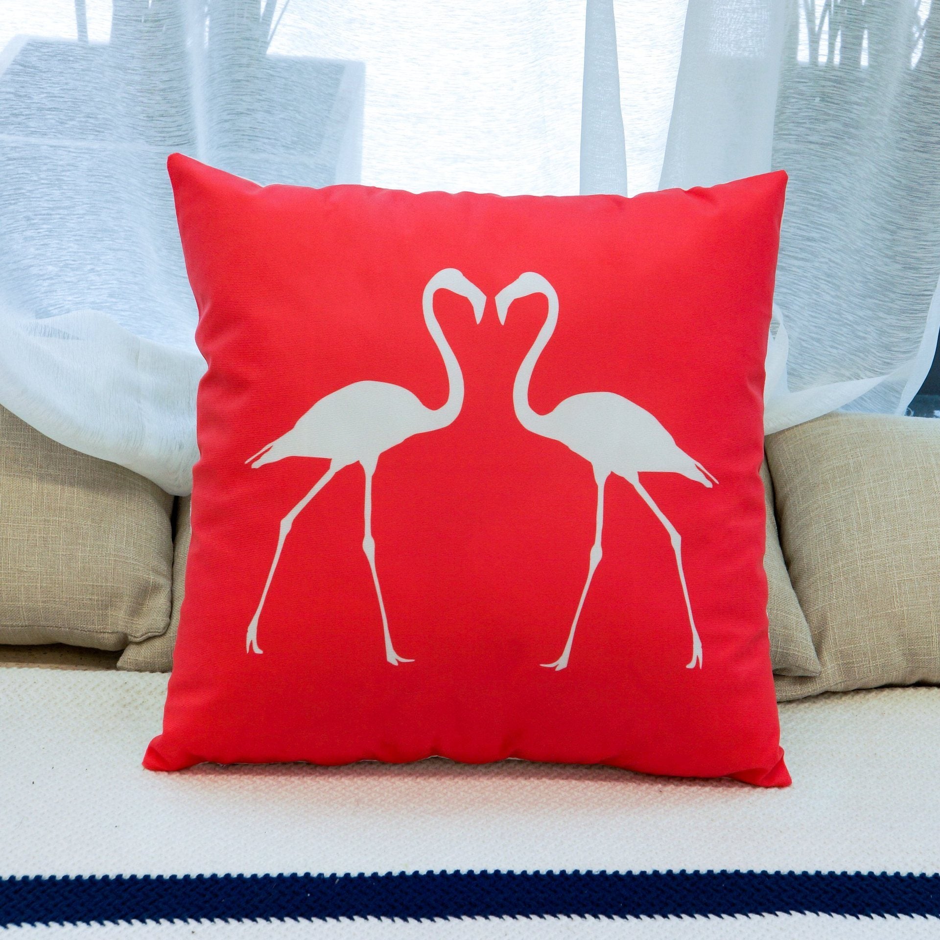Tropical Pink Flamingo Pillow Covers-601-0033-S3-Theone Apparel