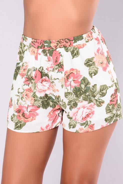 Pantaloncini da stampa floreale vintage