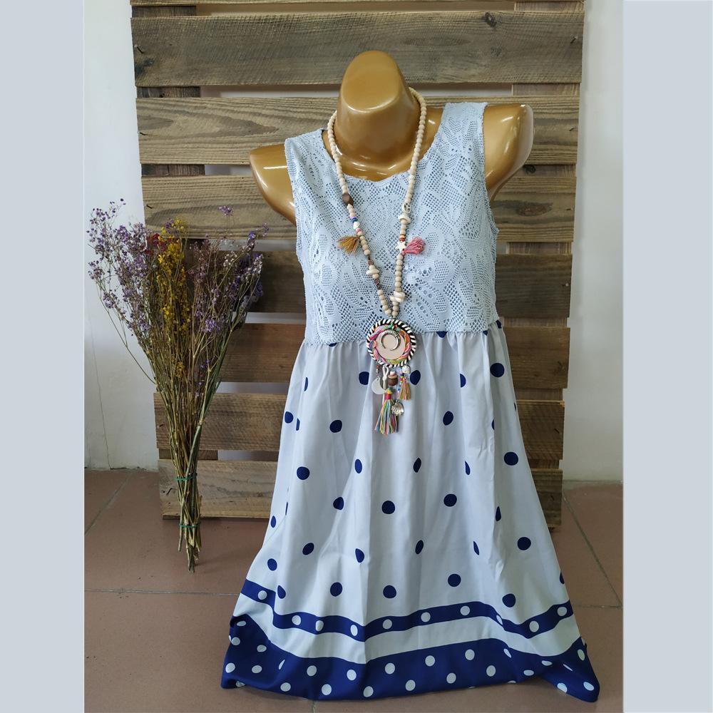 Vestido de verano sin tirantes Lacy Dots