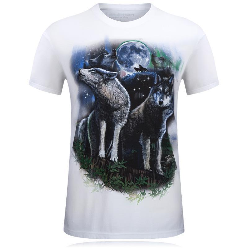 Heulendes Wolf-Duo-Landschafts-Shirt