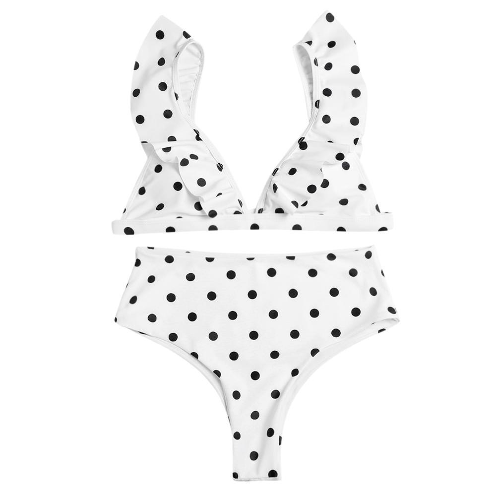 Polka dot high taille bikini