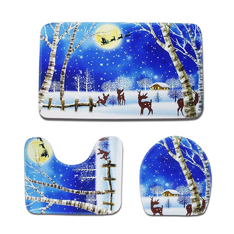 Winter Wonderland Christmas Bath Mat Sets-621-0037-S2-Theone Apparel