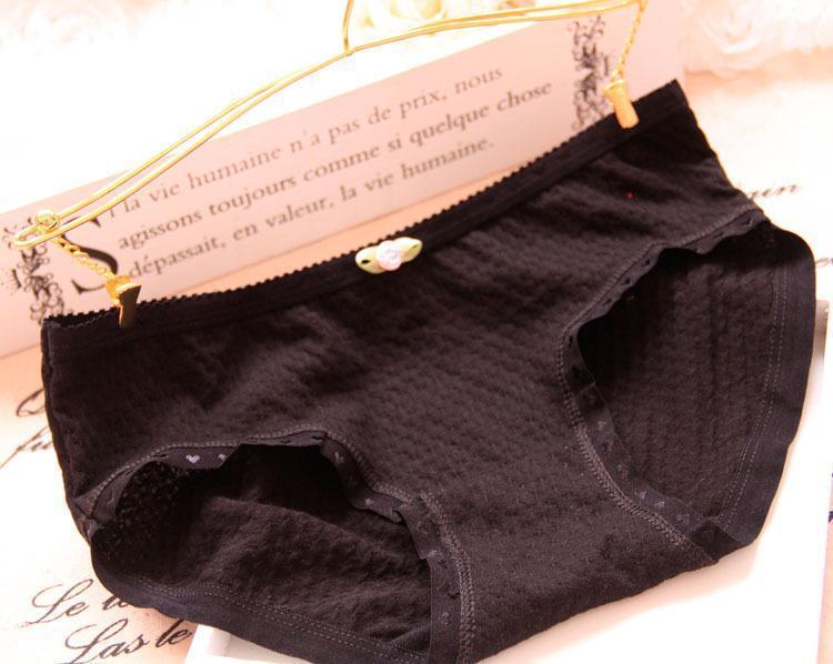 Texture tissée Panty hipster noir